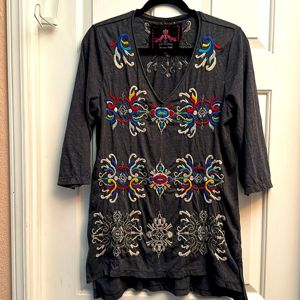 JW Los Angeles Embroidered Tunic size L